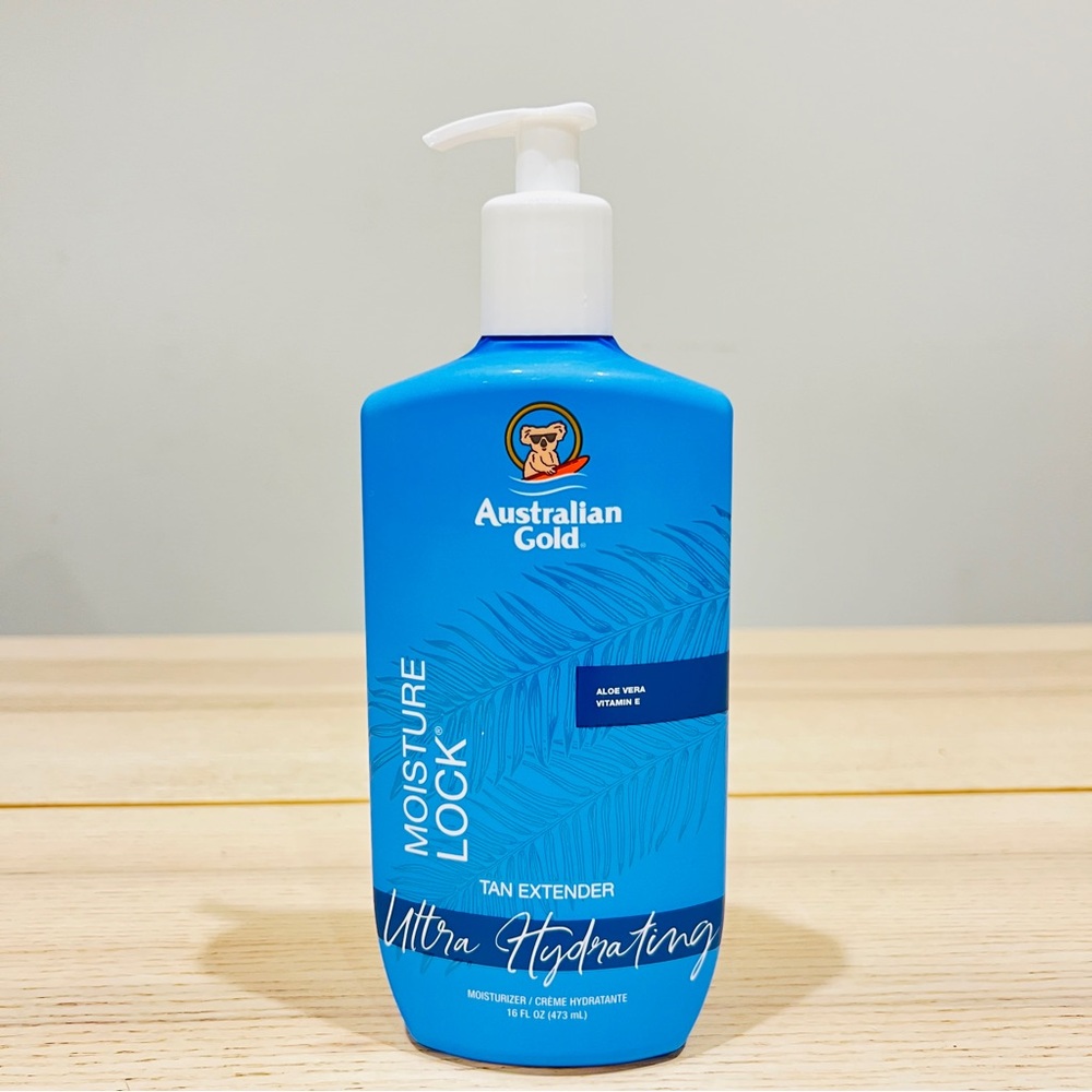 Australian Gold MOISTURE LOCKING TAN EXTENDER Lotion 16 oz With Aloe & Vitamin E